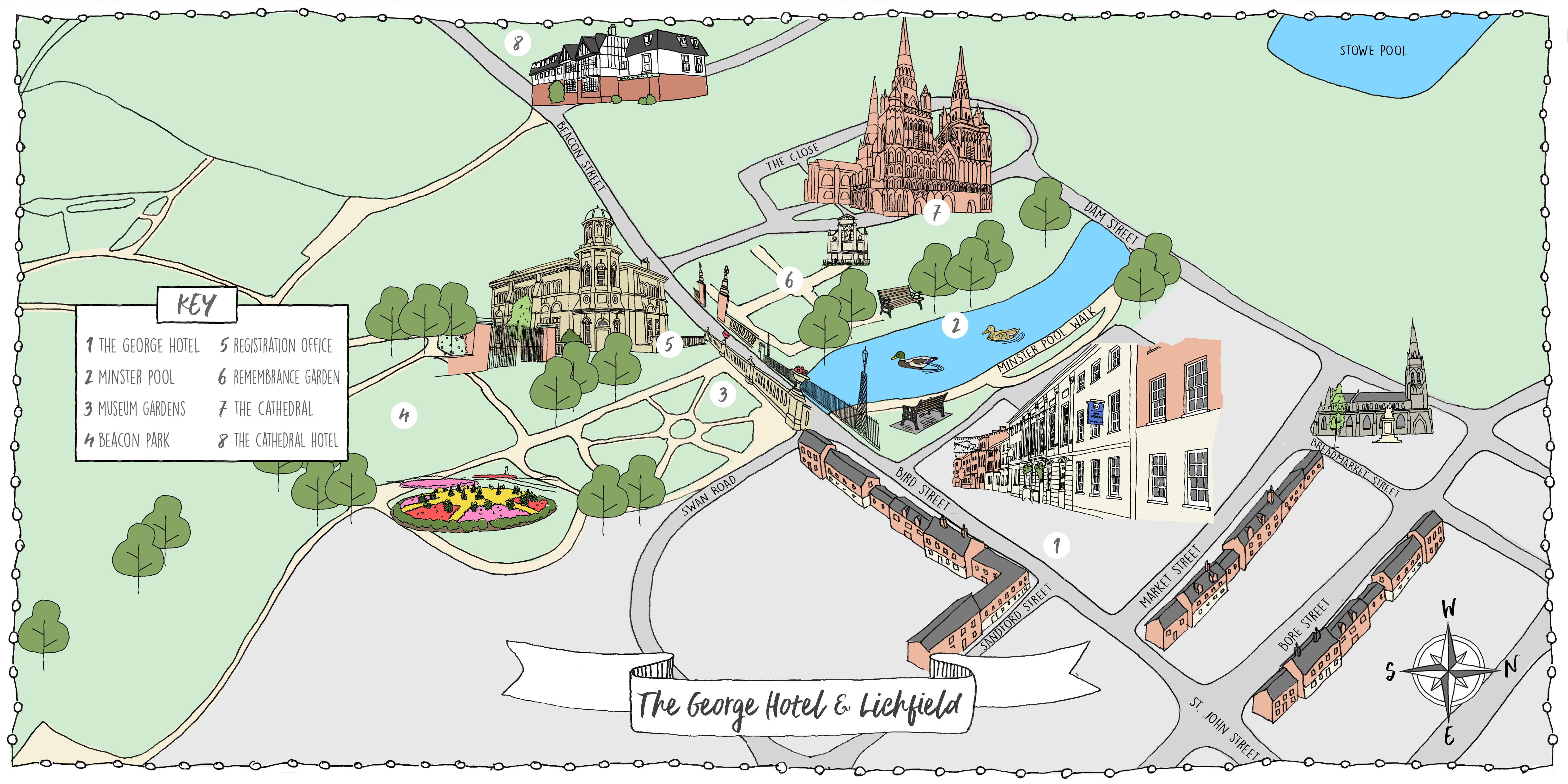 Lichfield The George Area Map